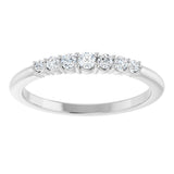 14K White Gold 1/6 CTW Natural Diamond Stackable Ring    