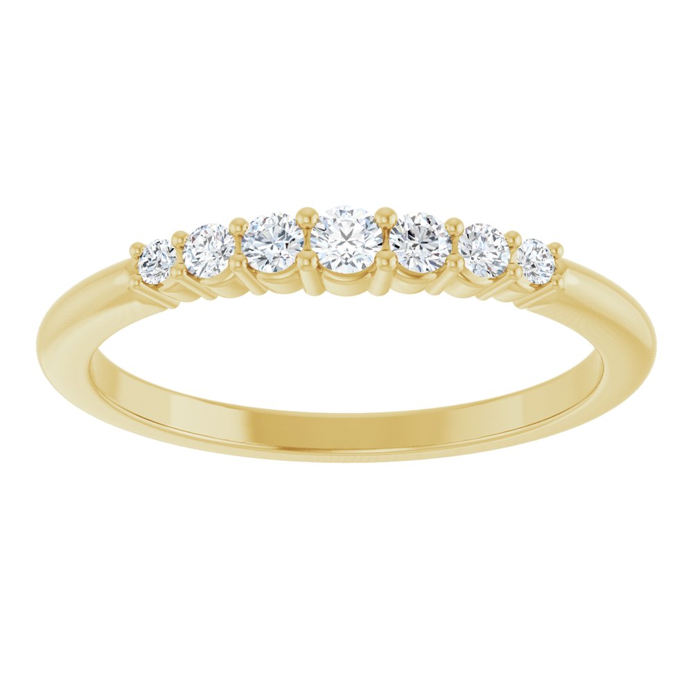 14K Yellow Gold 1/6 CTW Natural Diamond Stackable Ring      