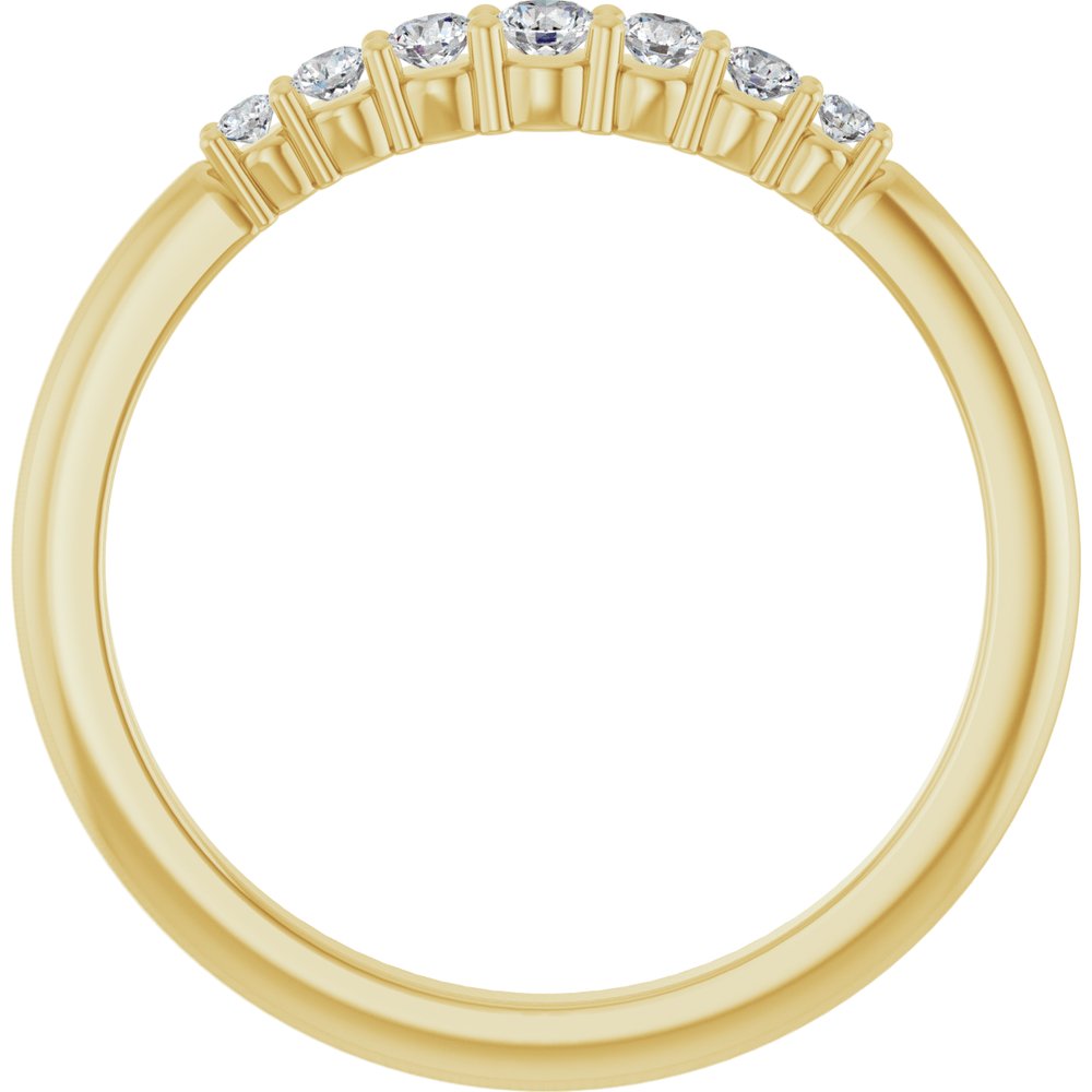14K Yellow Gold 1/6 CTW Natural Diamond Stackable Ring      