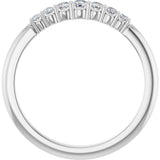 14K White Gold 1/6 CTW Natural Diamond Stackable Ring    