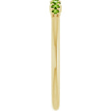 14K Yellow Natural Peridot Stackable Ring