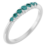 Sterling Silver Natural Alexandrite Stackable Ring