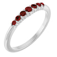 Sterling Silver Natural Mozambique Garnet Stackable Ring