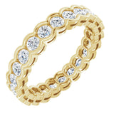 14K Yellow 1 3/8 CTW Natural Diamond Eternity Band Size 7