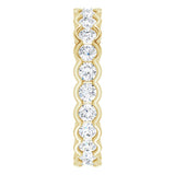 14K Yellow 1 3/8 CTW Natural Diamond Eternity Band Size 7