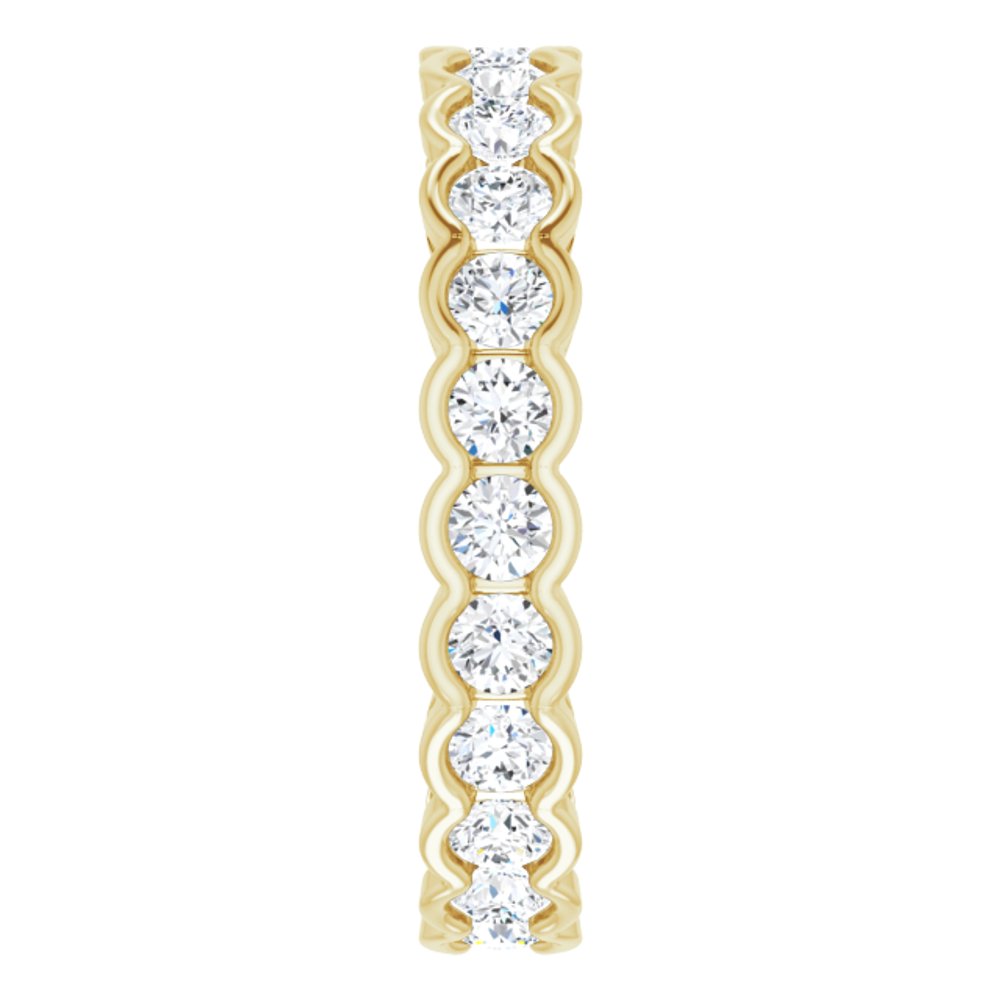 14K Yellow 1 3/8 CTW Natural Diamond Eternity Band Size 7