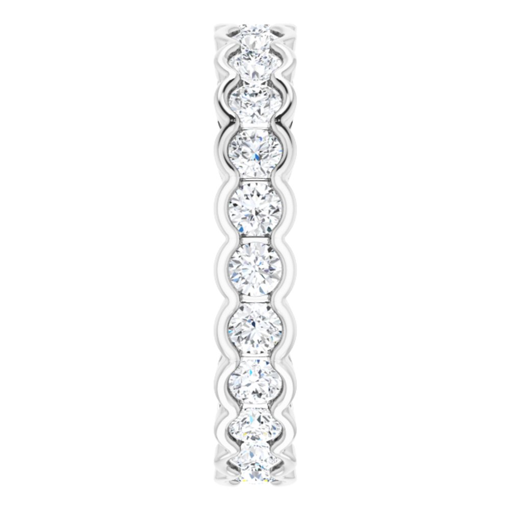 14K White 1 1/3 CTW Natural Diamond Eternity Band