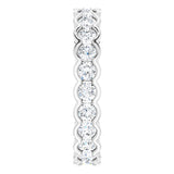 14K White 1 1/3 CTW Natural Diamond Eternity Band