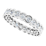 14K White 1 1/3 CTW Natural Diamond Eternity Band