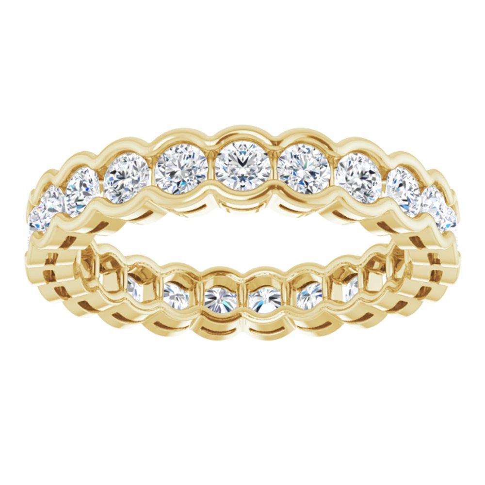 14K Yellow 1 3/8 CTW Natural Diamond Eternity Band Size 7