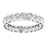 14K White 1 1/3 CTW Natural Diamond Eternity Band