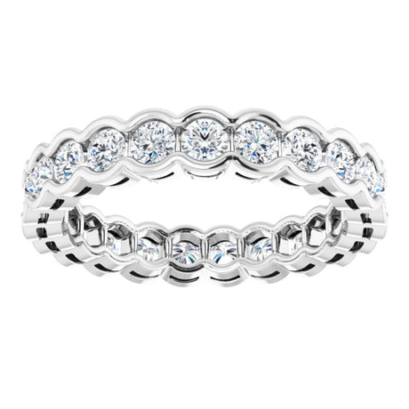 14K White 1 1/3 CTW Natural Diamond Eternity Band