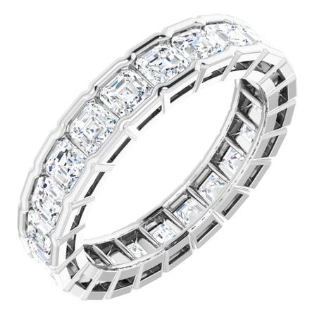 14K White 3 1/3 CTW Natural Diamond Eternity Band Size 7