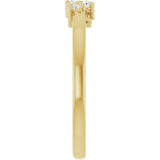 14K Yellow Gold 1/6 CTW Natural Diamond Negative Space Ring  