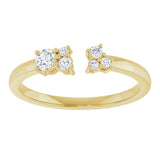 14K Yellow Gold 1/6 CTW Natural Diamond Negative Space Ring  