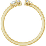 14K Yellow Gold 1/6 CTW Natural Diamond Negative Space Ring  