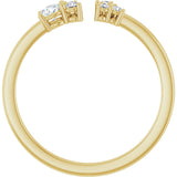 14K Yellow Gold 1/6 CTW Natural Diamond Negative Space Ring  
