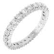 14K White 9/10 CTW Lab-Grown Diamond Eternity Band Size 5