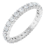 14K White 9/10 CTW Lab-Grown Diamond Eternity Band Size 5