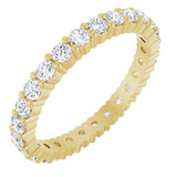 14K Yellow Gold 3/4 CTW Natural Diamond Eternity Band Size 5
