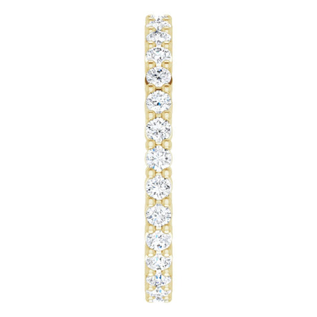 14K Yellow Gold 5/8 CTW Lab-Grown Diamond Eternity Band Size 5