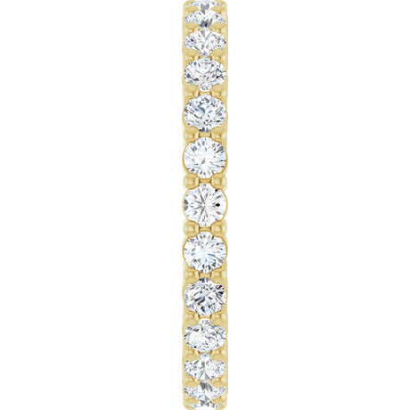 14K Yellow Gold 3/4 CTW Natural Diamond Eternity Band Size 5