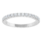 14K White 1/2 CTW Lab-Grown Diamond Eternity Band Size 5