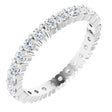 10K White Gold 3/4 CTW Natural Diamond Eternity Band Size 5.25