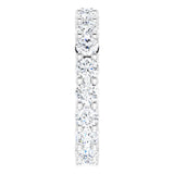 10K White Gold 1 3/4 CTW Natural Diamond Eternity Band Size 5.25
