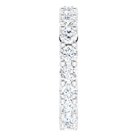 10K White Gold 1 3/4 CTW Natural Diamond Eternity Band Size 5.25