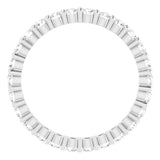 10K White Gold 3/4 CTW Natural Diamond Eternity Band Size 5.25