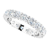 10K White Gold 1 3/4 CTW Natural Diamond Eternity Band Size 5.25