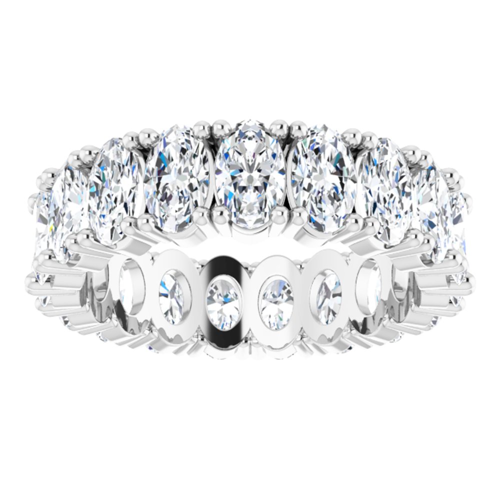 14K White Gold 3 3/8 CTW Lab-Grown Diamond Eternity Band Size 5.25