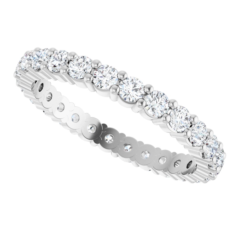14K White 9/10 CTW Lab-Grown Diamond Eternity Band Size 5