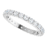 14K White 9/10 CTW Lab-Grown Diamond Eternity Band Size 5