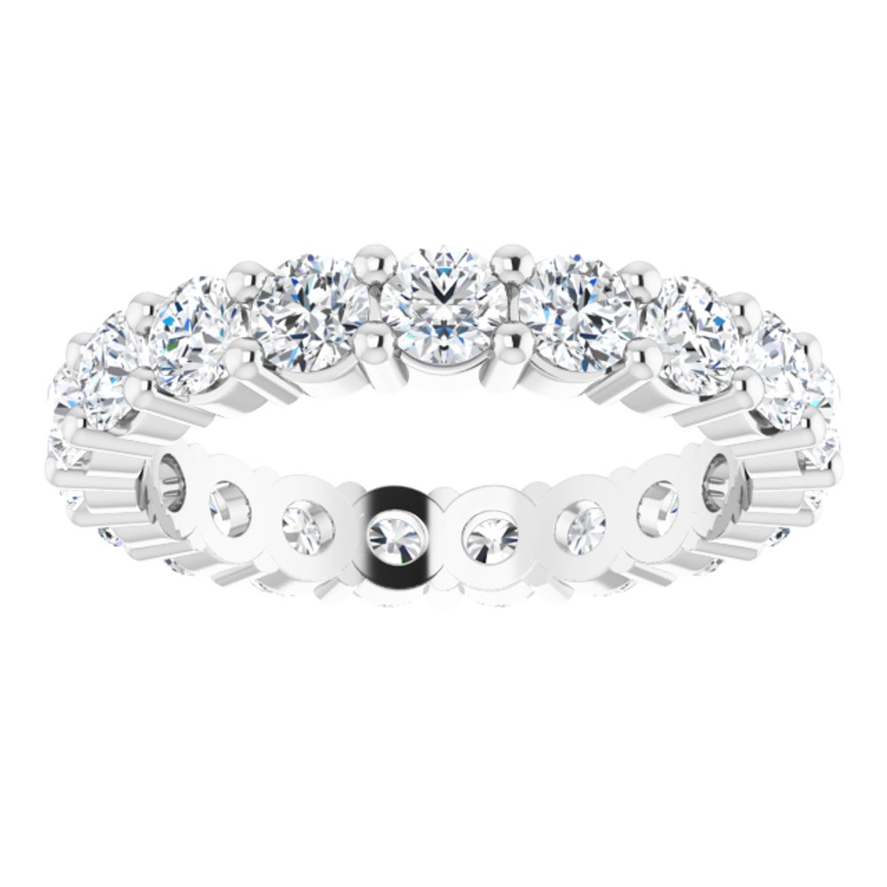 10K White Gold 1 3/4 CTW Natural Diamond Eternity Band Size 5.25