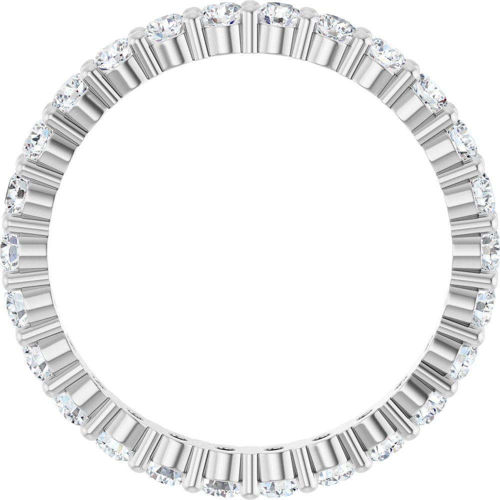 14K White 9/10 CTW Lab-Grown Diamond Eternity Band Size 5