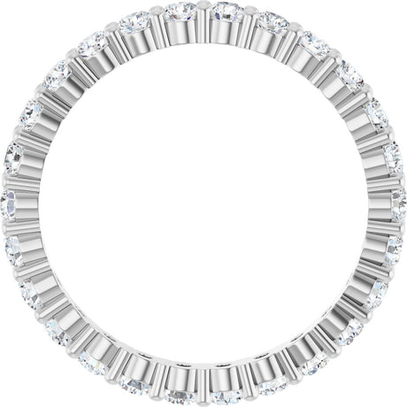 14K White 9/10 CTW Lab-Grown Diamond Eternity Band Size 5