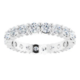 14K White Gold 1 3/8 CTW Lab-Grown Diamond Eternity Band Size 5.5