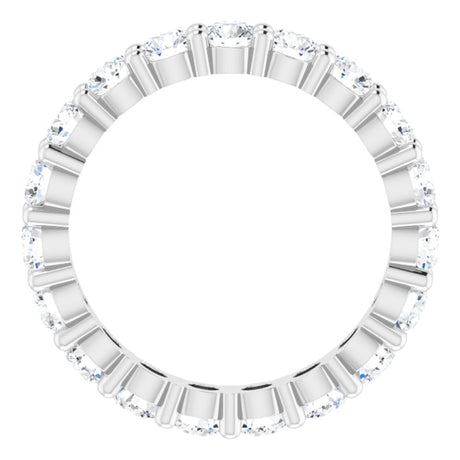 10K White Gold 1 3/4 CTW Natural Diamond Eternity Band Size 5.25
