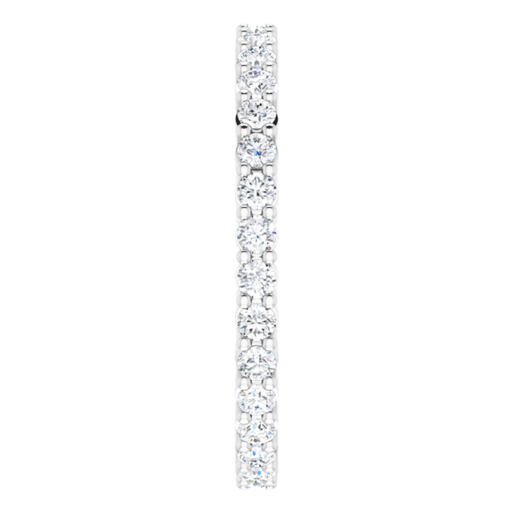 14K White Gold 5/8 CTW Natural Diamond Eternity Band Size 6