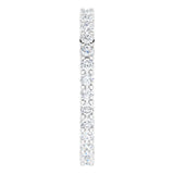 14K White Gold 5/8 CTW Natural Diamond Eternity Band Size 6