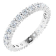 14K White 1 1/5 CTW Diamond Eternity Band Size 6