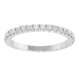 14K White 1/2 CTW Diamond Eternity Band Size 6