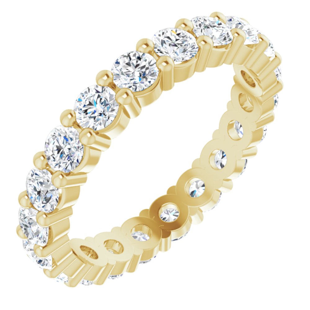 14K Yellow Gold 1 3/8 CTW Lab-Grown Diamond Eternity Band Size 5.5
