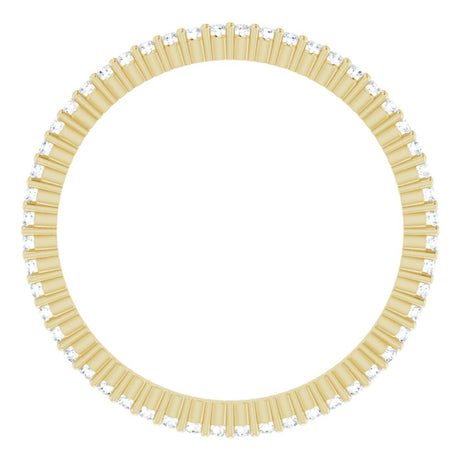 14K Yellow Gold 1/5 CTW Lab-Grown Diamond Eternity Band Size 6.5
