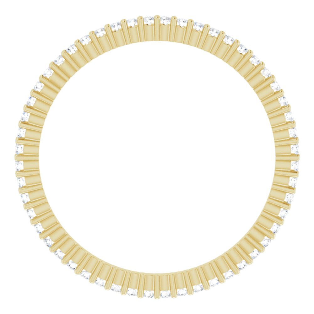 14K Yellow Gold 1/5 CTW Lab-Grown Diamond Eternity Band Size 6.5