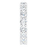 10K White Gold 2 1/2 CTW Natural Diamond Eternity Band Size 5.25