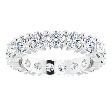 10K White Gold 2 1/2 CTW Natural Diamond Eternity Band Size 5.25