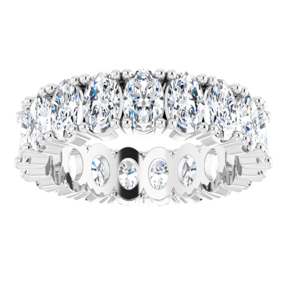 14K White Gold 3 3/8 CTW Lab-Grown Diamond Eternity Band Size 5.5